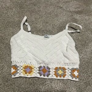 Hollister knitted crop top